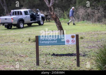 Der Graben-Campingplatz im Turon National Park in der Nähe von Lithgow im regionalen New South Wales, Australien Stockfoto