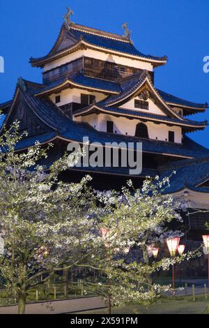 Japan, Matsue, Matsue-Jo, Schloss, Kirschblüten, Stockfoto