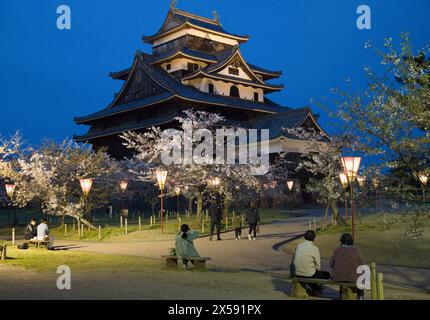 Japan, Matsue, Matsue-Jo, Schloss, Kirschblüten, Stockfoto