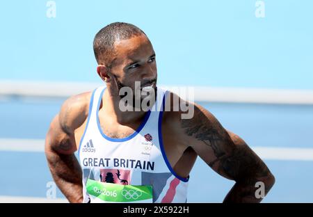 Aktenfoto vom 08/16 des ehemaligen Team GB-Sprinters James Ellington, der vor sieben Jahren bei einem Motorradunfall lebensverändernde Verletzungen erlitt, eine außergerichtliche Einigung erhalten hat. Ausgabedatum: Mittwoch, 8. Mai 2024. Stockfoto