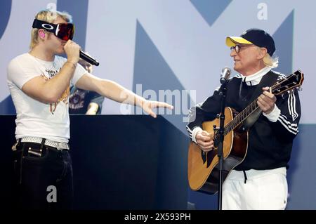 Ski Aggu und Otto Waalkes beim OMR Festival 2024 in den Messehallen. Hamburg, 07.05.2024 Stockfoto