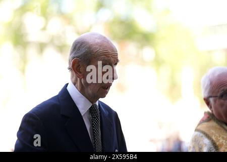 Der Duke of Kent trifft in der Westminster Abbey in London ein, um sich für Sir Stirling Moss zu bedanken, der am 12. April 2020 im Alter von 90 Jahren starb. Bilddatum: Mittwoch, 8. Mai 2024. Stockfoto
