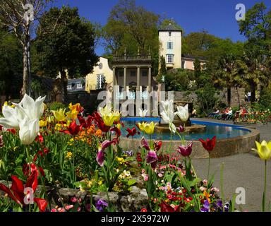 Portmeirion, Penrhyndeudraeth, Gwynedd, North Wales, Vereinigtes Königreich. Stockfoto