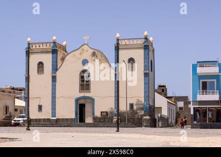 Santa Isabel Kirche im Zentrum von Sal Rei, Boa Vista, Kap Verde, Republik Cabo Verde, Afrika Stockfoto