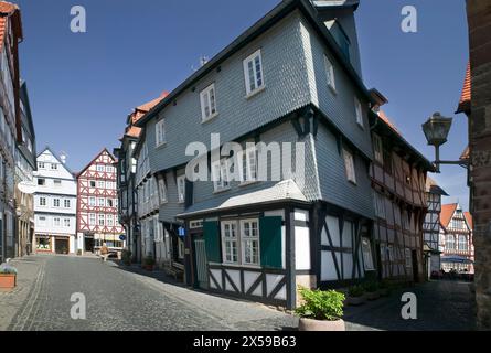 Fachwerkhäuser in Fritzlar bei Kassel, Hessen, Deutschland, Europa Stockfoto