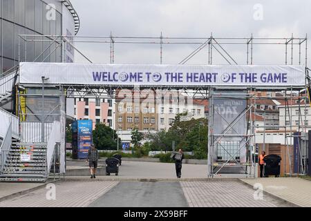 Prag, Tschechische Republik. Mai 2024. Vorbereitungen vor dem Start der Hockeyweltmeisterschaft in Prag in der Tschechischen Republik. Die IIHF Eishockey-Weltmeisterschaft 2024 kehrt nach Tschechien zurück. Die Veranstaltung findet vom 10. Bis 26. Mai 2024 in Prag und Ostrava statt. (Kreditbild: © Slavek Ruta/ZUMA Press Wire) NUR REDAKTIONELLE VERWENDUNG! Nicht für kommerzielle ZWECKE! Stockfoto