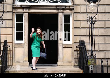 Kate Forbes kommt nach Bute House, Edinburgh, nachdem der neu ernannte erste schottische Minister John Swinney am Court of Session vereidigt wurde. Bilddatum: Mittwoch, 8. Mai 2024. Stockfoto