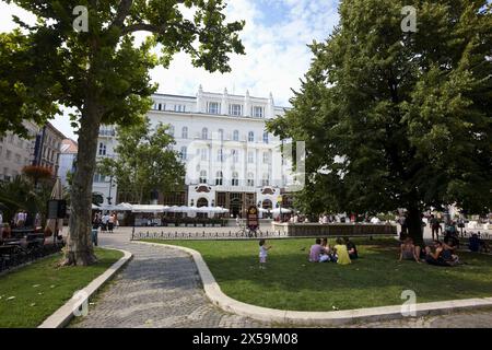 Gerbeaud Konditorei und Café in Vorosmarty ter, Budapest, Ungarn Stockfoto