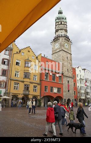 Stadtturm, Altes Rathaus, Herzog Friedrich Straße, Innsbruck, Tirol, Österreich Stockfoto