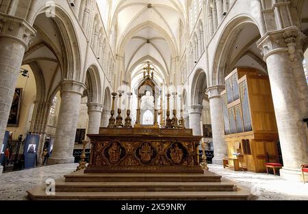 St. Michaels Kathedrale (auch bekannt als St. Gudule). Brüssel. Belgien Stockfoto