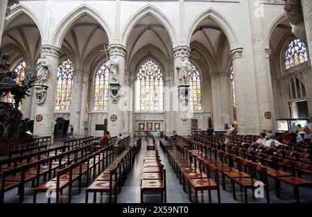 St. Michaels Kathedrale (auch bekannt als St. Gudule). Brüssel. Belgien Stockfoto