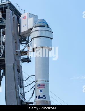 Boeing Starliner Crew Capsule auf der ULA Atlas V Rakete Stockfoto