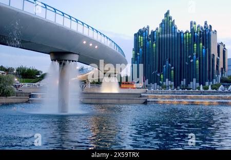 Freizeitpark Futuroscope, Bild und Ton. Poitiers. Vienne, Poitou-Charentes, Frankreich Stockfoto