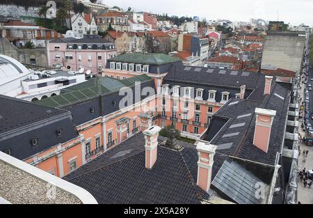 Praça Dos Restauradores, Lissabon. Portugal Stockfoto