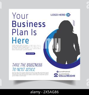 Erstaunliche Corporate Business Social Media Post Template Facebook Post Design und Corporate Marketing Werbung Stock Vektor