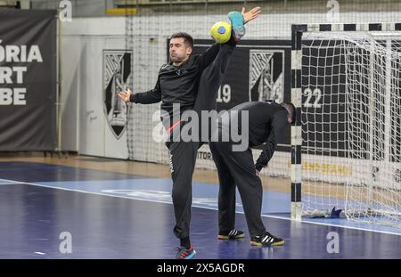 Guimarães, 05/2024 - Seleção de Andebol Nacional AA está em estágio de preparação. Treinou esta Manhã no Pavilhão do Vitória de Guimarães. Gustavodevileville (Miguel Pereira/Global Imagens) Credit: Atlantico Press/Alamy Live News Stockfoto