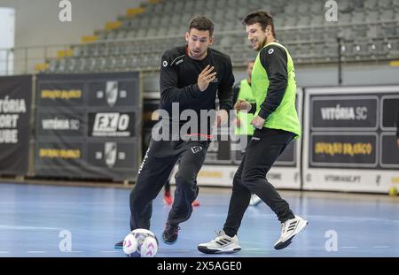 Guimarães, 05/2024 - Seleção de Andebol Nacional AA está em estágio de preparação. Treinou esta Manhã no Pavilhão do Vitória de Guimarães. Gustavodevileville (Miguel Pereira/Global Imagens) Credit: Atlantico Press/Alamy Live News Stockfoto