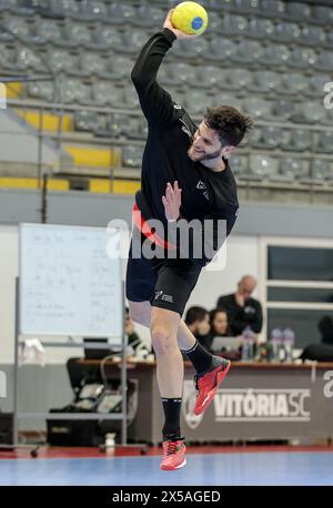 Guimarães, 05/2024 - Seleção de Andebol Nacional AA está em estágio de preparação. Treinou esta Manhã no Pavilhão do Vitória de Guimarães. Fábio lhãehães (Miguereira/ira/Global Imagens) Credit: Atlantico Press/Alamy Live News Stockfoto