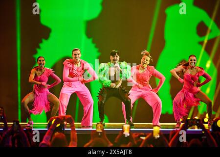 MALMÖ, Schweden. , . Spielt als Zwischenspiel während der ersten Probe des zweiten Halbfinales der 68. Ausgabe des Eurovision Song Contests (ESC) in der Malmö Arena in Malmö, Schweden, Mittwoch, 08. Mai, 2024. Foto: Jessica Gow/TT/Code 10070 Credit: TT News Agency/Alamy Live News Stockfoto