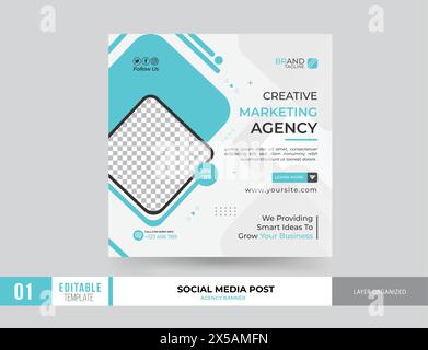 Werbeagentur Social Media Post Stock Vektor
