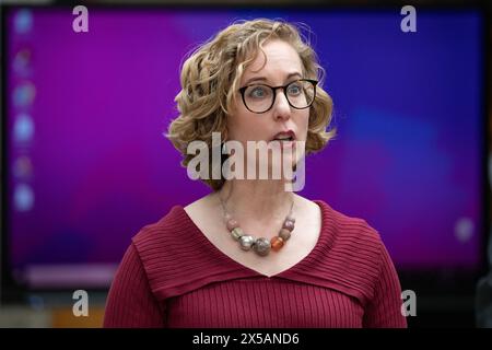 Edinburgh, Schottland, Großbritannien. Mai 2024. IM BILD: Lorna Slater MSP, Co-Leader der Scottish Green Party, wurde im schottischen Parlament in Holyrood interviewt. Credit: Colin D Fisher Credit: Colin Fisher/Alamy Live News Stockfoto