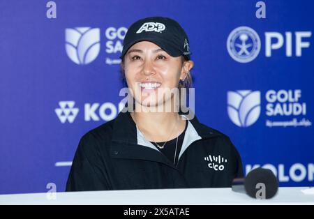 Goyang, Südkorea. Mai 2024. Danielle Kang aus den USA, Pressekonferenz für die Medien der Ladies Europian Tour (LET) Aramco Team Series 2024 in New Korea C. C in Goyang, nördlich von Seoul, Südkorea am 8. Mai 2024. (Foto: Lee Young-HO/SIPA USA) Credit: SIPA USA/Alamy Live News Stockfoto