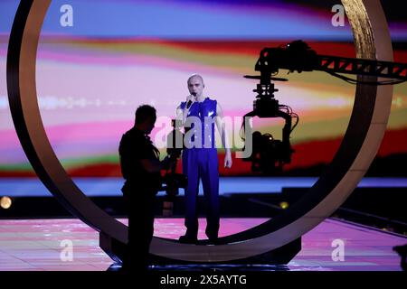 Malmö, Schweden. Mai 2024. Dons repräsentiert Lettland bei der Generalprobe des zweiten Halbfinales der 68. Ausgabe des Eurovision Song Contests (ESC) in der Malmö Arena, Schweden, am 08. Mai 2024. Foto: Sanjin Strukic/PIXSELL Credit: Pixsell/Alamy Live News Stockfoto