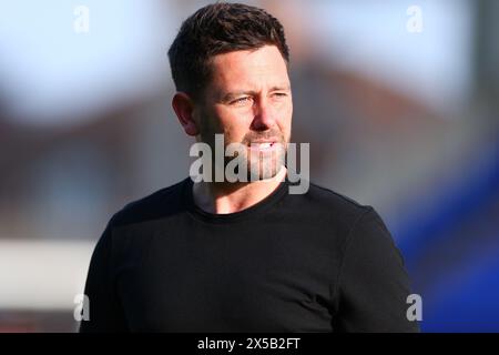 Mai 2024; Weston Homes Stadium, Peterborough, Cambridgeshire, England; League One Play Off Halbfinale, Second Leg Football, Peterborough United gegen Oxford United; Oxford United Manager des Buckingham Stockfoto