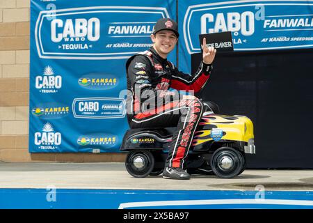 Kaden Honeycutt geht auf die Rennstrecke des Heart of America 200 in Kansas City, KS, USA. Stockfoto