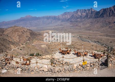 Hadash-Wakan-Route in den westlichen Hajar-Bergen, Wakan, Oman Stockfoto