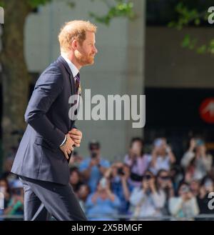 London, England, Großbritannien. Mai 2024. Prinz HARRY, Herzog von Sussex, kommt vor dem 10. Jahrestag der Invictus Games in der St. Paul's Cathedral an. (Kreditbild: © Tayfun Salci/ZUMA Press Wire) NUR REDAKTIONELLE VERWENDUNG! Nicht für kommerzielle ZWECKE! Stockfoto