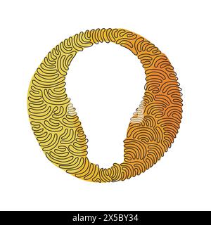 Glühlampe für einzelne durchgehende Linienzeichnung. Einzeilige Art der Glühbirne für Geschäftsidee, Brainstorming oder Stromkonzept. Drehwinkel Kreis rückwärts Stock Vektor