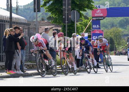 Lucca, Italien. Mai 2024. Benjamin Thomas (Cofidis) gewann die fünfte Etappe des Giro d’Italia 107, die 178 km lange Genova-Lucca. Der zweite und dritte Platz gingen an Michael Valgren und Andrea Pietrobon. (Foto: Stefano Dalle Luche/Pacific Press) Credit: Pacific Press Media Production Corp./Alamy Live News Stockfoto