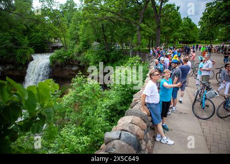 Die Natur der Minnehaha Falls/Minnehaha Park in Minneapolis, Minnesota, USA. Stockfoto