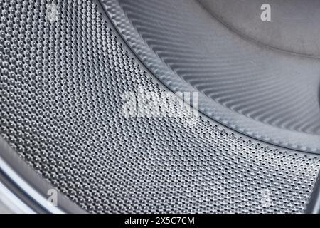 Reinigung der Waschmaschine im Inneren leer Stockfoto