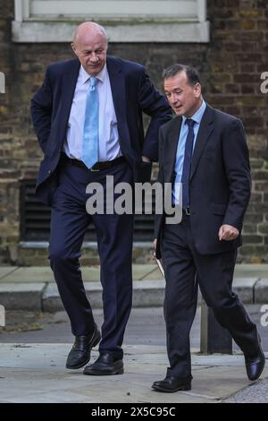 London, Großbritannien. Mai 2024. Damian Green und Alun Cairns. Dutzende konservative Abgeordnete, ehemalige Minister und andere Kollegen besuchen die Downing Street, offenbar für eine „Wahlpräsentation“ und eine Unterrichtung mit dem Premierminister und seinen Beratern. Quelle: Imageplotter/Alamy Live News Stockfoto