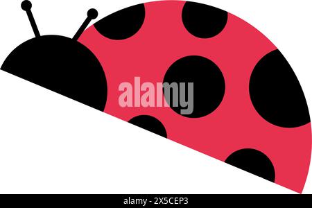 Geometrische abstrakte Marienkäfer-Symbol Vektor Stock Vektor