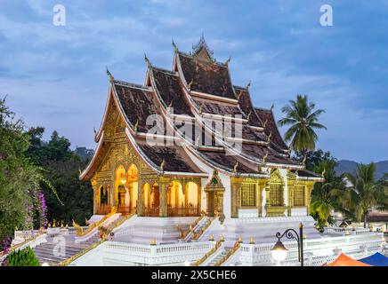 Haw Phra Bang Pavillon, Königspalast, Luang Prabang, Laos Stockfoto