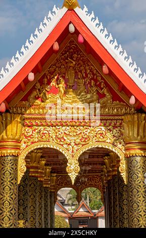 Kloster Wat Mai Suwannaphumaham, Luang Prabang, Laos Stockfoto