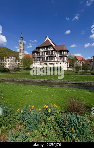 Residenzschloss Urach, spätmittelalterliches Schloss, Geburtsort des Grafen Eberhard Bart, erster Herzog von Württemberg, aristokratische Residenz, historisch Stockfoto