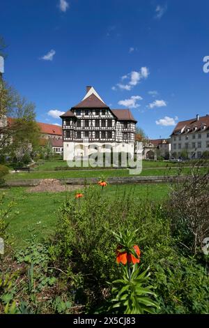 Residenzschloss Urach, spätmittelalterliches Schloss, Geburtsort des Grafen Eberhard Bart, erster Herzog von Württemberg, aristokratische Residenz, historisch Stockfoto