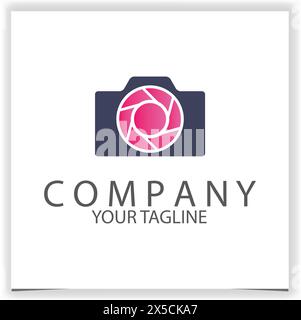 Vektorlogo in Schwarz und Pink Stock Vektor