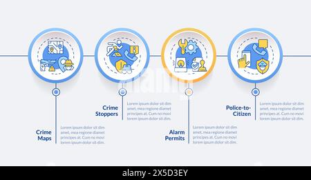 Infografik-Vorlage für den Kreis der öffentlichen Sicherheit Stock Vektor