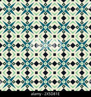 Fliesen nahtlose Muster Design Vektor, geometrische abstrakte Muster, Motiv für Textil oder Tapete Stock Vektor