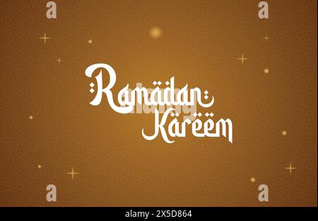 Ramadan Kareem. Übersetzt : Ramadan Kareem . Die arabische Typographie. Stock Vektor