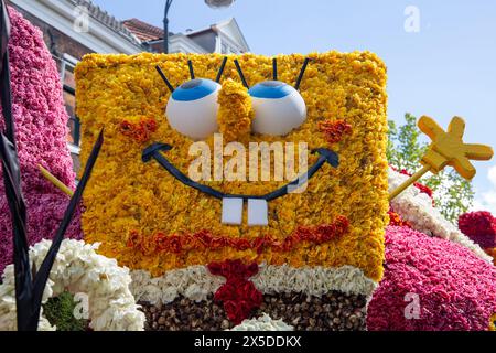 Bloemencorso Haarlem 2024. Das Bloemencorso des Bollenstreek ist das größte Frühlingsfest der Niederlande. Stockfoto