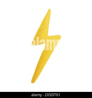 Blitz, handgezeichnete Aquarellvektorillustration. Stock Vektor