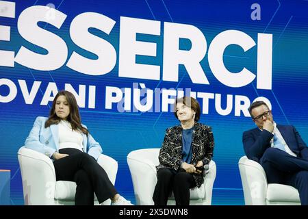 Roma, Italien. Mai 2024. La ministra della famiglia Eugenia Roccella durante gli Stati Generali della Natalit&#xe0; - Politica - Roma, Italia - Giovedi 09 Maggio 2024 (Foto Cecilia Fabiano/LaPresse) die Familienministerin Eugenia Roccella während der Generalstaaten der Naturpolitik - Rom, Italien - Donnerstag, 09. Mai 2024 (Foto Cecilia Fabiano/LaPresse) LaPresse/Alamy Live News Stockfoto