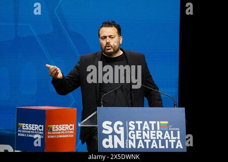 Roma, Italien. Mai 2024. Gigi de Palo durante gli Stati Generali della Natalit&#xe0; - Politica - Roma, Italia - Giovedi 09 Maggio 2024 (Foto Cecilia Fabiano/LaPresse) Gigi de Palo während der Generalstaaten der Naturpolitik - Rom, Italien - Donnerstag, 09. Mai 2024 (Foto Cecilia Fabiano/LaPresse) Credit: LaPresse/Alamy Live News Stockfoto