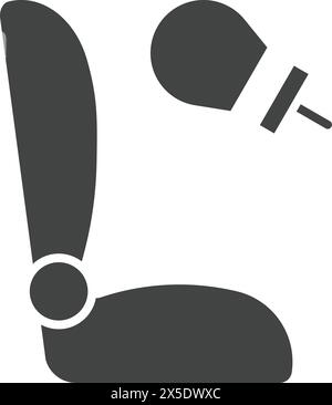 Vektorbild des Airbag-Symbols. Geeignet für mobile Anwendungen, Webanwendungen und Printmedien. Stock Vektor